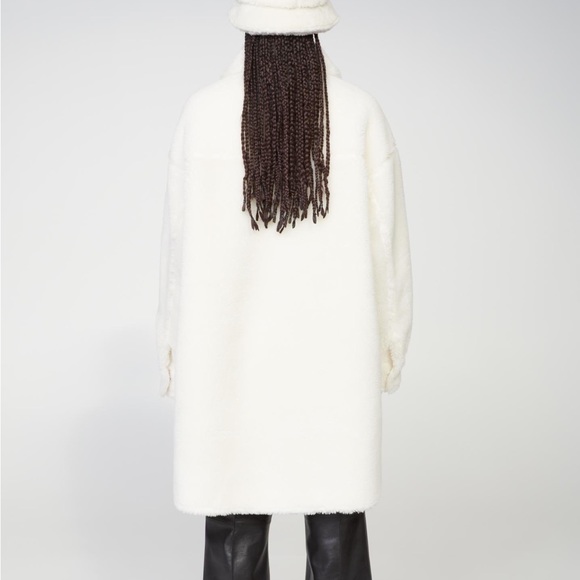 STAND STUDIO Sherpa Coat White - Picture 5 of 6
